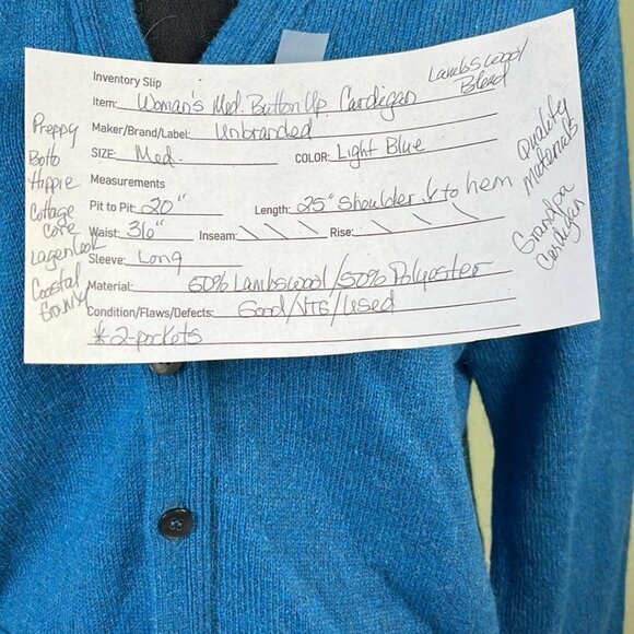 Vintage Women's SZ MED LambsWool Blend Cardigan Grandpa Sweater CottageCore  For - Picture 2 of 6